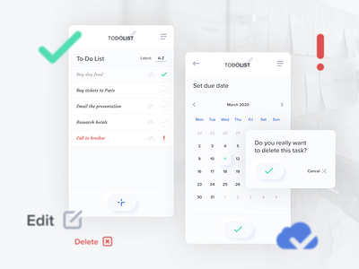 ToDoList mobile app light mode mobile app mobile app design reminder task app task list task manager to do list to do list app ui design ui mobile