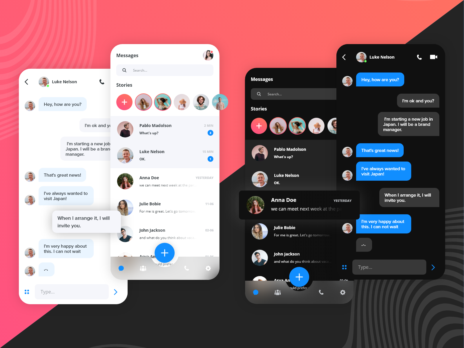 Messenger mobile redesign by Milo Solutions on Dribbble