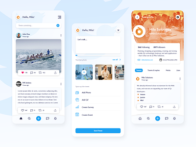 Twitter mobile redesign mobile redesign posting retweet social media app social network social network app social networking twitter twitter app ui design ui mobile