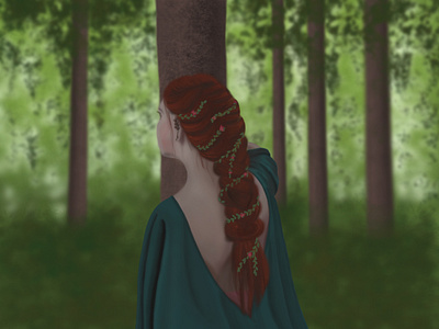 Forest Princess forest illustration princess procreate procreate app sketch