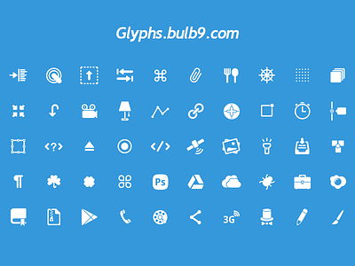 50 glyphs [PSD] set 4 download freebie glyphs icon psd