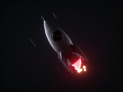 Rocket motion | Iconly 3D 3d 3dmotion animation c4d cinema4d dark design effect fire icon iconly motion pack rocket rocketship ship space stars