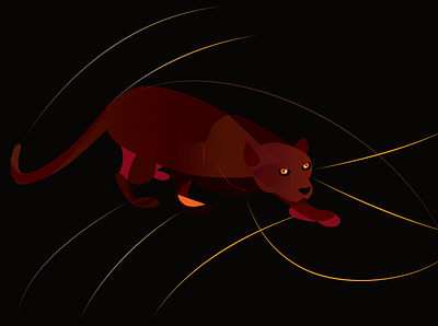 panther affinity designer illustration vector