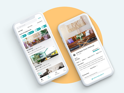Property App Exploration app appui card clean listing minimal mobile mobile design property realestate rent shadow