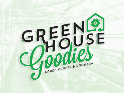 Green House Goodies green house logo type