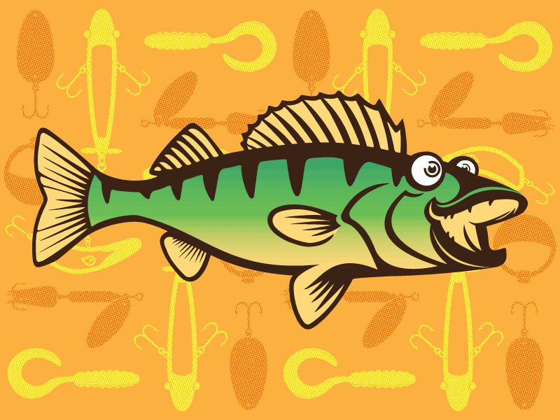 Walleye bait fish fishing illustration lure lures walleye