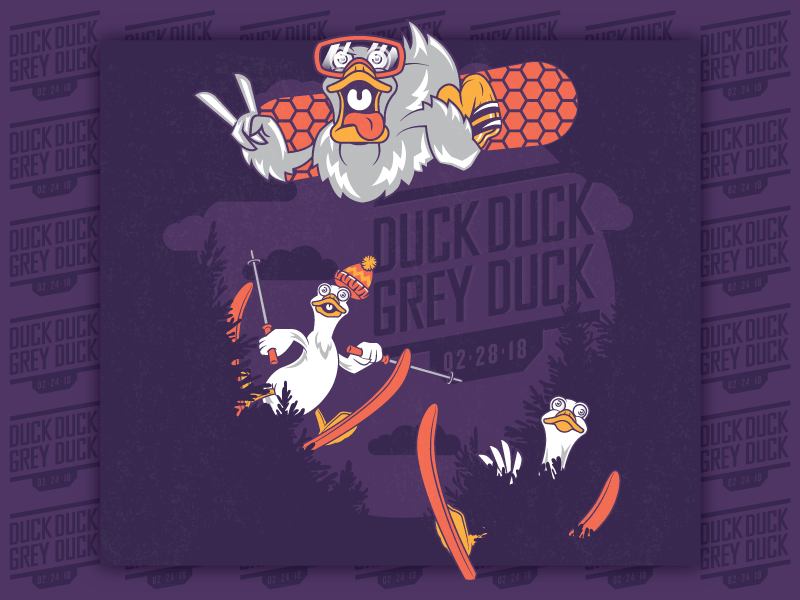 Duck Duck Grey Duck duck duck duck grey duck grey duck illustration minnesota ski snowboard