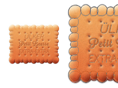Vector Petit Beurre biscuit cookie cracker icon illustration petitbeurre