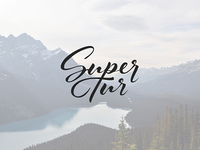 SuperTour Logo handwritten logo logotype script tour travel typography