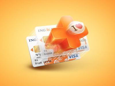 Family Card atm bank card chip credit icon illustration ing love money