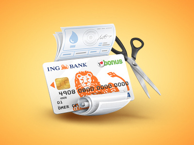 Invoice Installment atm card clippers credit icon illustration ing installment invoice money scissors