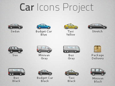Car Icons bus car icon jeep limousine minivan pixel sedan suv taxi