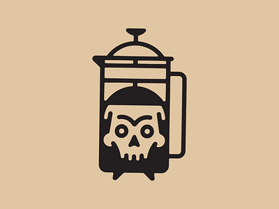 Death by Coffee caffeine coffee death icon illustration skull