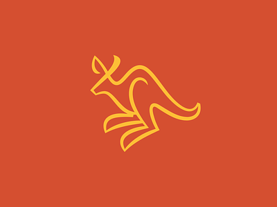 Kangaroo Icon animal branding geometry icon illustration kangaroo line shape