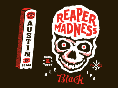 Reaper Madness cans independence madness packaging design reaper