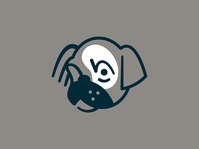 Spot dog ears geometry icon illustration line logo pet shape snout spot