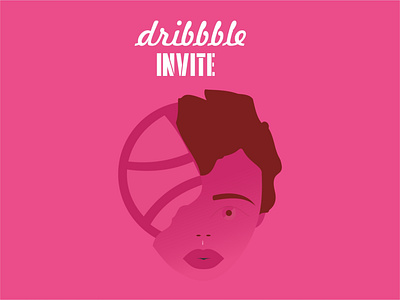 Dribbble Invite adobe photoshop art artstation artwork ball coreldraw digitalart dribbble invite girl photoshop pink vector