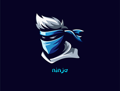 Ninja 2d abstract adobe illustrator artwork coreldraw digitalart graphic logo ninja shadow vector