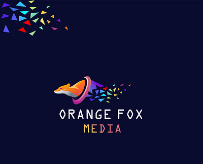 Orange Fox branding colorful design fox graphic design logo logo design logo type media simple logo dri vector