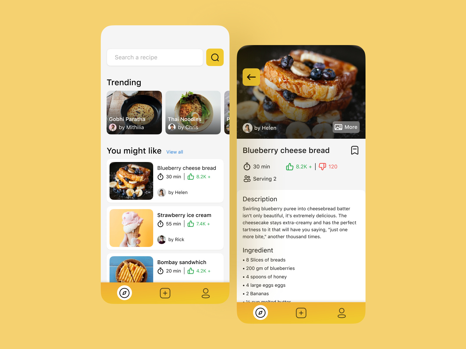 Find your Favourite Recipe part-2 by Udit Shakya on Dribbble