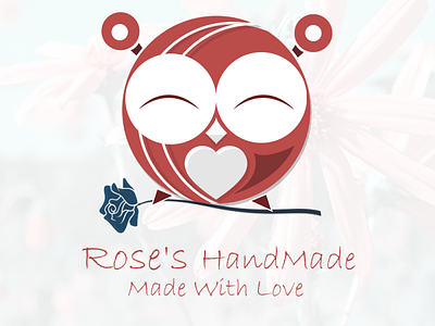 Rose's Handmade branding design flat logo vector