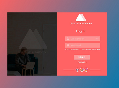 Sign Up form for Creative Creators graphicdesign sign in form signup ui ui ux design uxdesign
