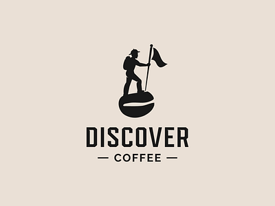 Coffee logo brand design branding clean coffee coffeshop conqueror design discover logo vector