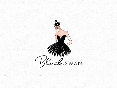 Black Swan ballerina boutique brand design design fashion illustration logo swan vector