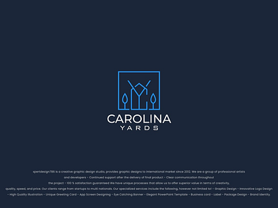 Carolina Yards Logo Designed by Xxpert Design Studio brand guide branding flat graphic designing illustrator logo minimal photoshop vintage