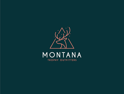 Montana trophy outfitter adobe illustrator adobe photoshop branding design graphic illustration logo logo design unique logo vintage