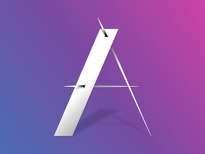 A 3d lettering a alphabets geometric lettering