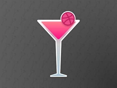 Dribbble Martini | Sticker Mule Playoff