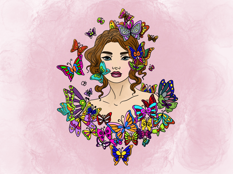 Butterfly Princess Illustration by Hasmita B on Dribbble