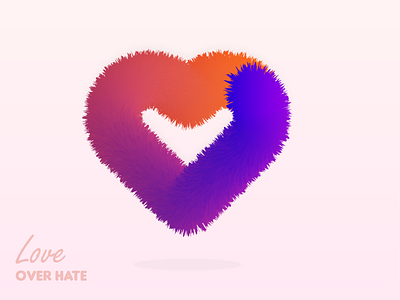 Love Over Hate ❤️ 2d art black lives matter design gradient gradient color illustration illustration art justice shape vector vector art