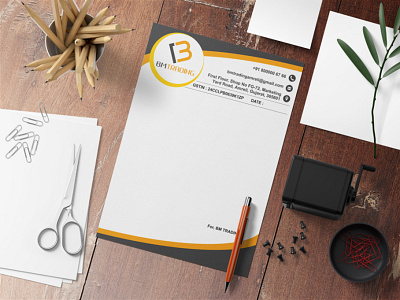 BM Letterhead Design advertising branding design graphicdesign illustration letterhead letterheads marketing