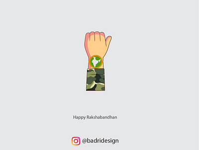 Happy Rakshabandhan 2020 advertising army branding design graphicdesign illustration india indian minimal