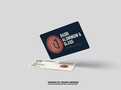 Badri Aluminium & Glass business card design. brand design branding branding concept business business card design businesscard corporate branding corporate design corporate identity design graphicdesign illustration logodesign marketing photoshop