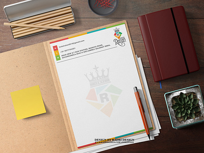 Four Color Letterhead Design For Hotel Ratan.