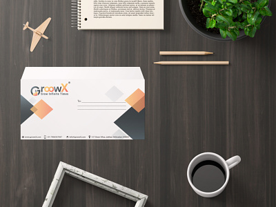 Groowx Corporate Envelope Design. advertising artist branding business corporate design design envelope envelope design graphicdesign graphics vector illustration