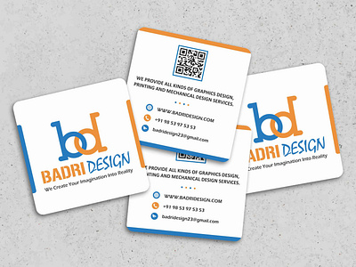 Square and round corner business card.