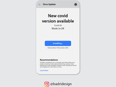 The new covid version is available! branding concept art conceptual content creation corona virus covid19 creative design graphic design marketing campaign minimal design minimalistic