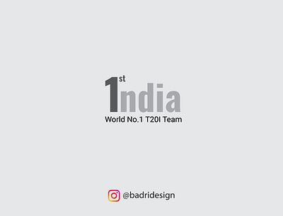 India become number ONE team in Men's ICC T20 advertising branding design graphicdesign illustration logo marketing minimal ui vector