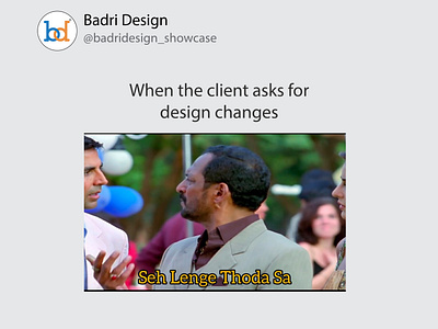 Seh lenge thoda sa! badridesign digitalmarketing funnymemes graphicdesigner graphicdesignermeme graphicdesignerslife meme memelife mememarketing memes officememe socialmediamarketing topicalpost trendingdesign trendingmemes