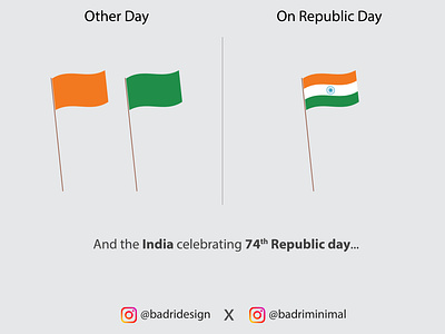 74th Republic Day advertising branding creative graphicdesign illustration india minimal socia media