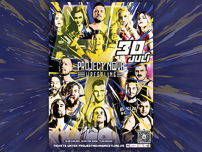 Project Nova Wrestling #4 Event Poster graphic design poster wrestling