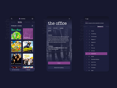 Stremio Redesign app dark theme mobile movie app netflix tv show ui ux