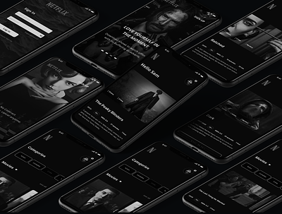 Netflix App Redesign-UX/UI project concept netflix redesign ui ux website