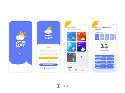 Weather Application app application design branding design icon illustration logo typography ui ux vector web