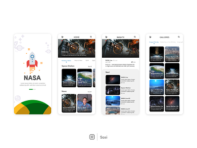 NASA Application app branding design icon illustration logo typography ui ux vector web
