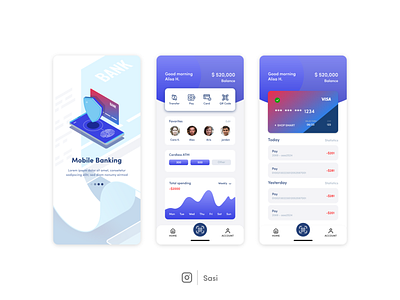 Mobile Banking app branding design icon illustration logo typography ui ux vector web